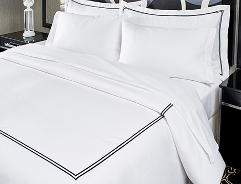 Black Embroidered Duvet Cover Kimpton Style