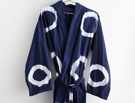 Shibori Indigo Robe