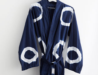 Shibori Indigo Robe