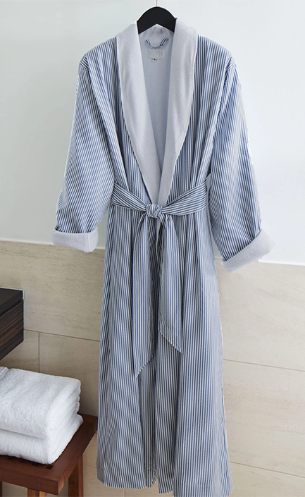 Kimpton Robes Navy Seersucker