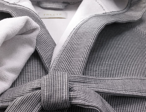 Grey Stripe Robe