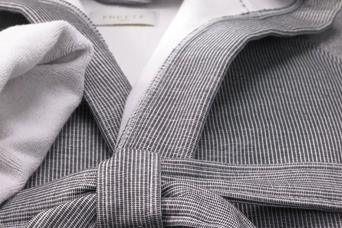 Grey Stripe Robe