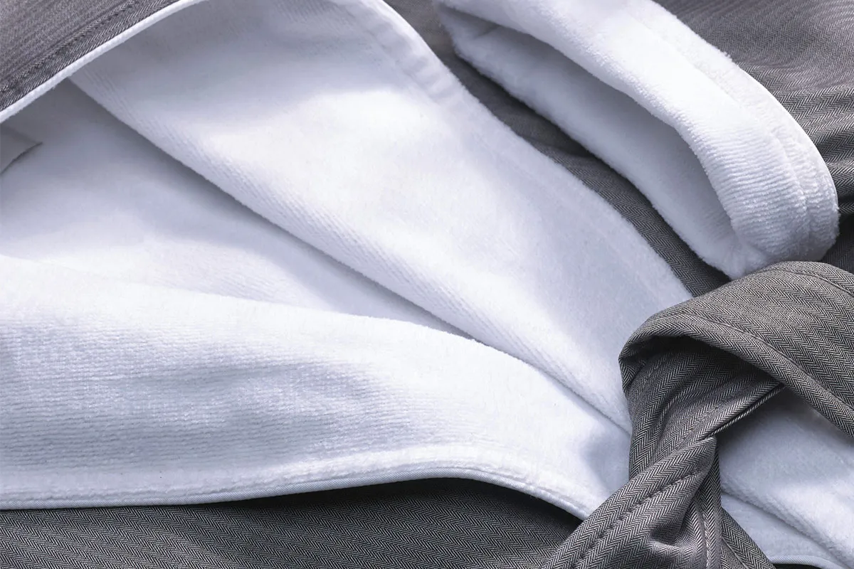 Herringbone Hooded Robe