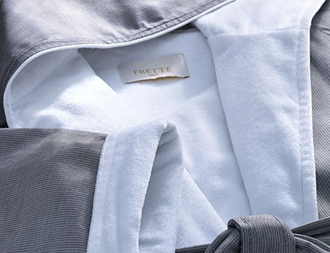 Pinstripe Hooded Robe