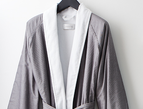 Pinstripe Shawl Collar Robe