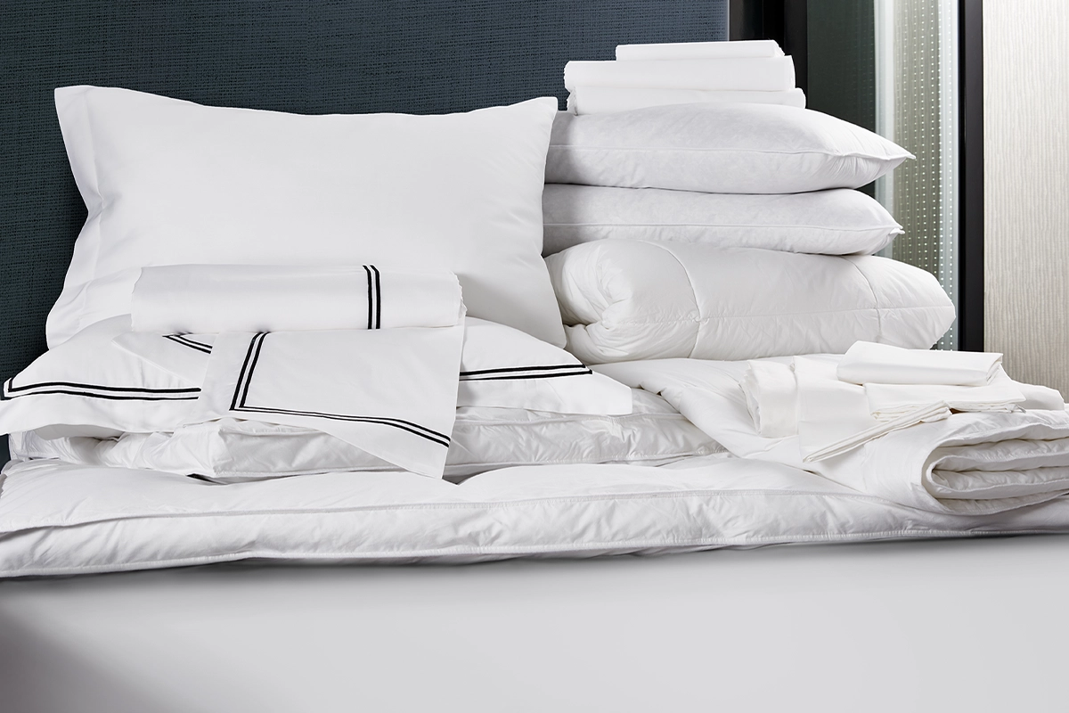Black Embroidered Bed & Bedding Set
