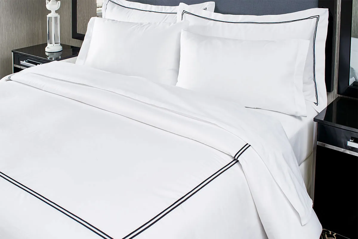 Black Embroidered Bedding Set