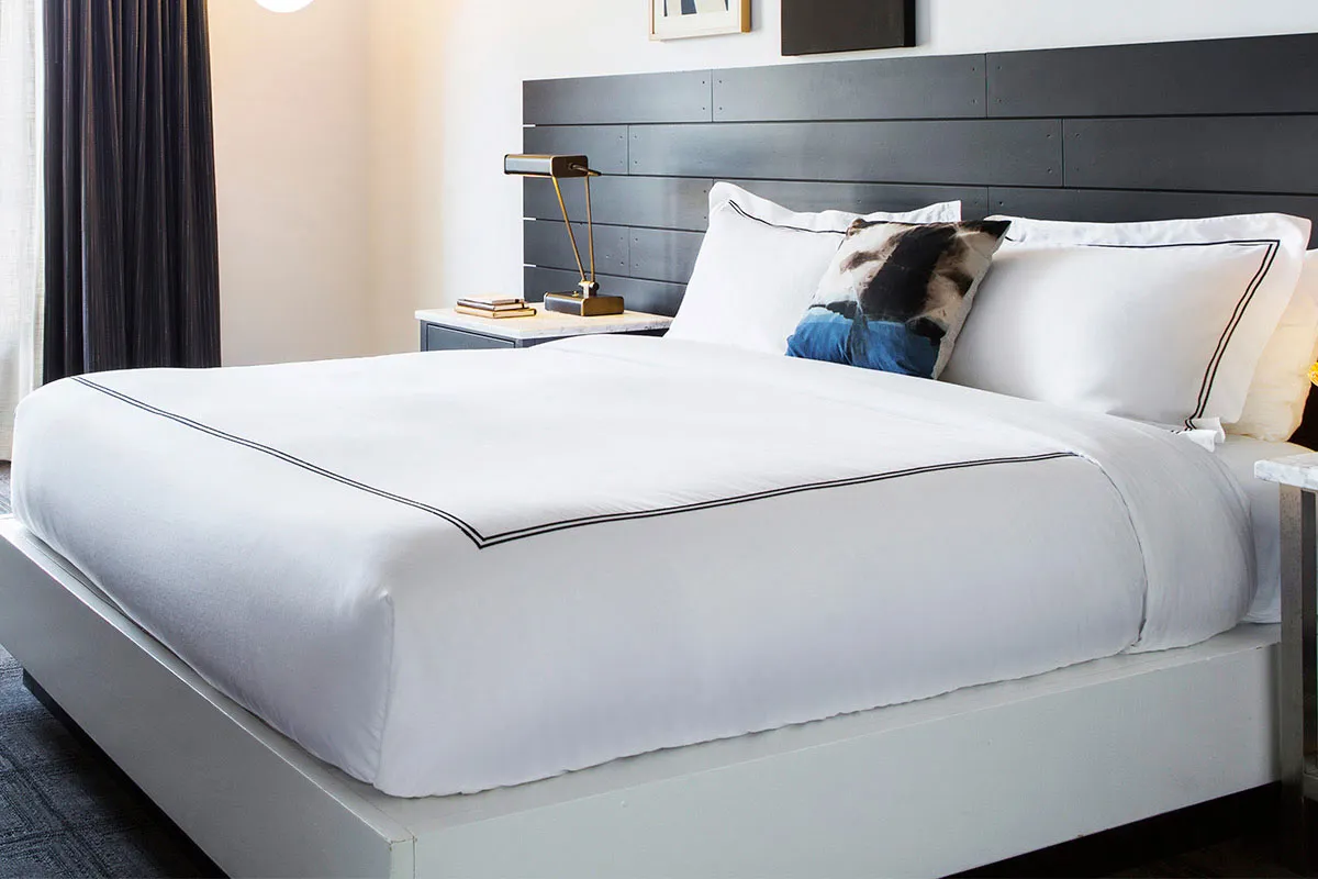 Black Embroidered Duvet Cover
