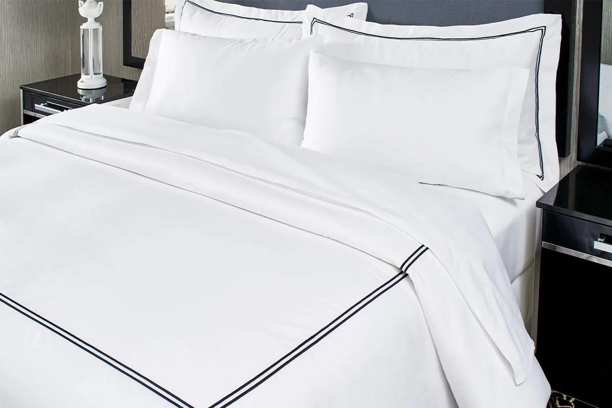 Black Embroidered Duvet Cover