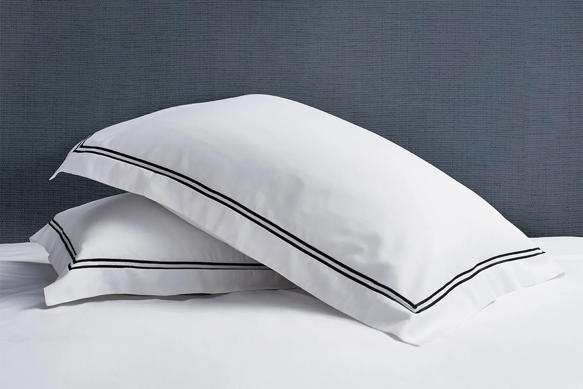 Black Embroidered Pillow Shams