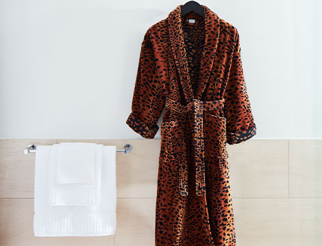 Leopard Terry Robe