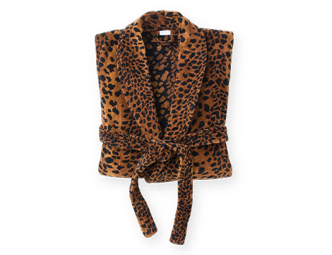 Leopard Terry Robe