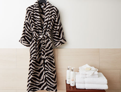 Zebra Terry Robe