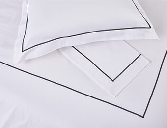 Charcoal Embroidered Duvet Cover & Sham Set