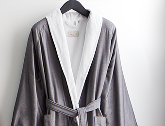 Herringbone Shawl Collar Robe