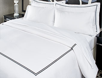 Black Embroidered Bedding Set image