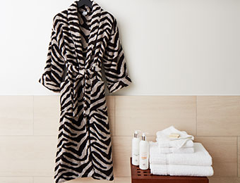 Zebra Terry Robe