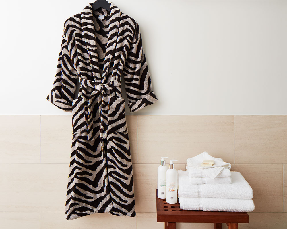 Zebra Terry Robe Kimpton Style